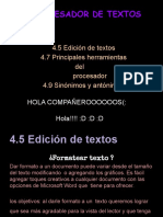 Formateo y edición de textos en Word