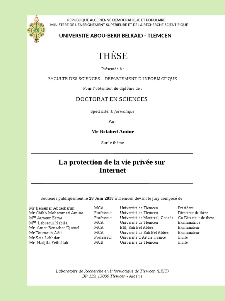 Protection de la vie privée sur Internet | PDF | Confidentialité ...