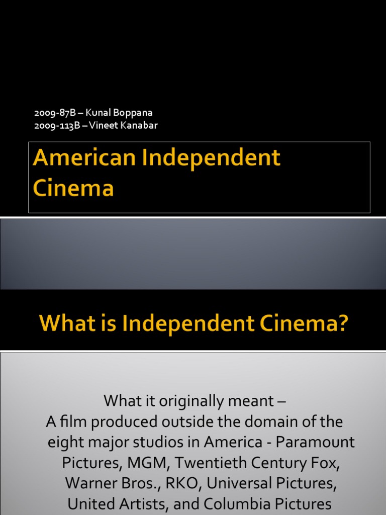Evolution of American Independent Film | PDF | Leisure | Independent Film