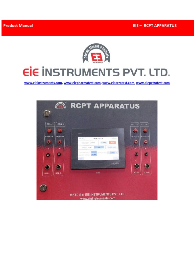 RCPT Apparatus User Manual | PDF | Sodium Hydroxide | Sodium Chloride