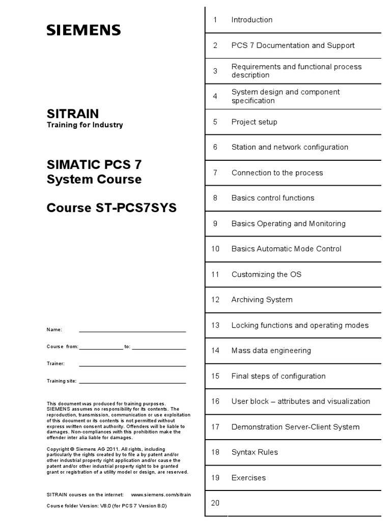 00 - ST-PCS7SYS - V8.0 - Register 20 en | PDF | Personal Computers | System