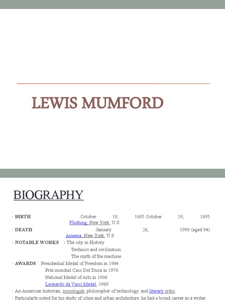 Lewis Mumford PDF