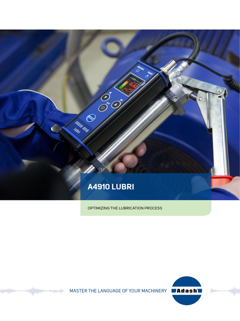 Adash A4910 Lubri Data Sheet PDF | PDF | Bearing (Mechanical) | Software