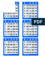 Cartones Bingo 75 Bolas PDF