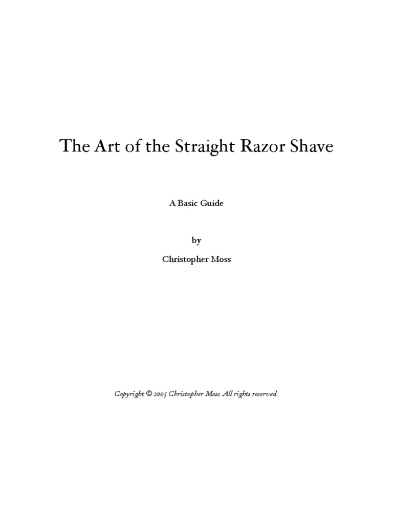 Straight Razor Shaving Guide | PDF | Shaving | Razor