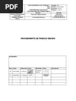 Procedimiento de Trabajo Seguro Espacio Confinado Estanques de Agua