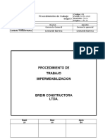 Procedimiento de Trabajo - Impermeabilizacion ACH