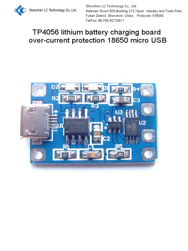TP4056 with protection - datasheet