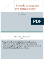 Ang Mga Krusada Na Naganap Mula 1096 Hanggang