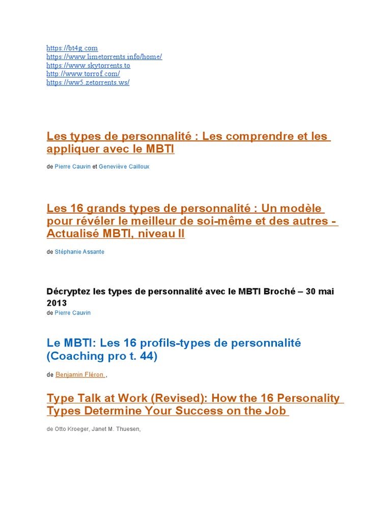 Comprendre les types de personnalité | PDF | Sciences sociales