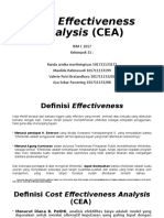 Cost Effectiveness Analysis (Cea)