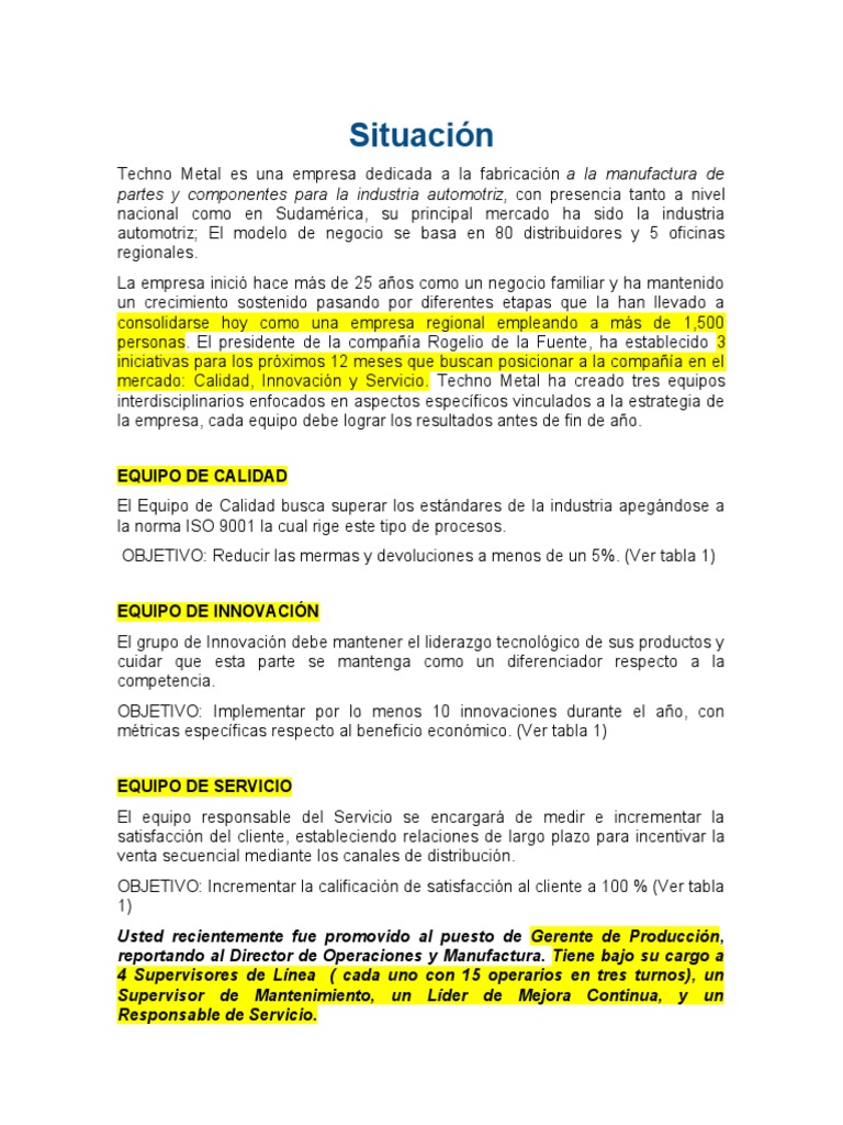 Caso Automotriz Pdf Calidad Comercial Liderazgo