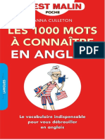 Les 1 000 Mots A Connaitre en Anglais PDF