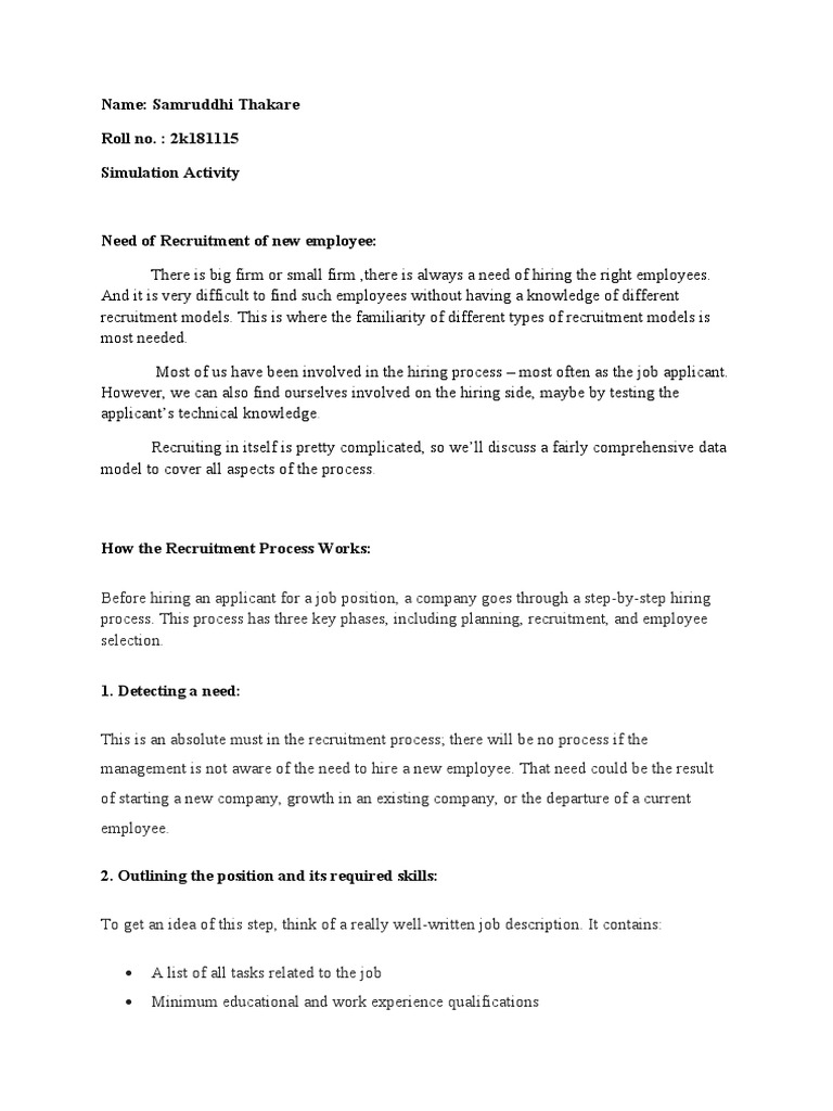 Recruitment Process Guide | PDF | Recruitment | Business