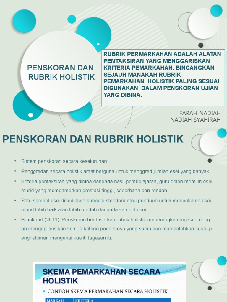 Penskoran Dan Rubrik Holistik Pdf