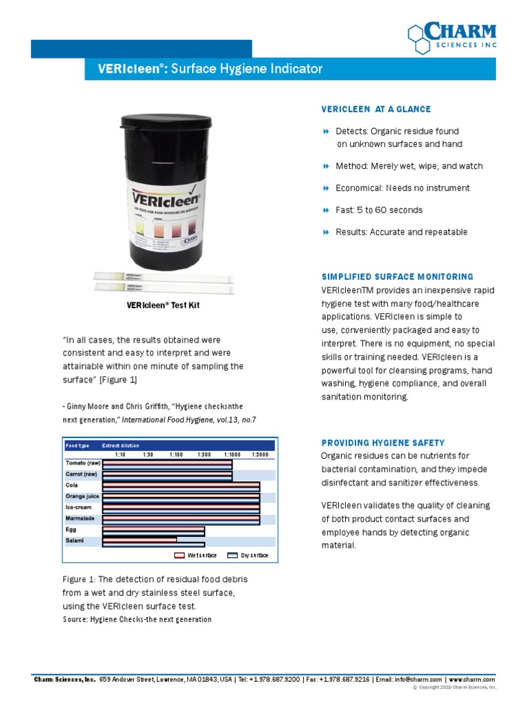 Test Sanitatie Vericleen | PDF | Hygiene | Disinfectant