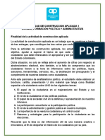 Aca 1 Estado, Formación Política y Administrativa