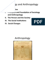 Sociology and Anthropology Syllabus Outline