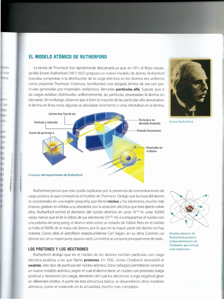 Modelo Atómico de Rutherford | PDF | Núcleo atómico | Átomos