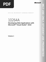 10264A - Developing Web Applications With Microsoft Visual Studio 2010 - Vol1 PDF