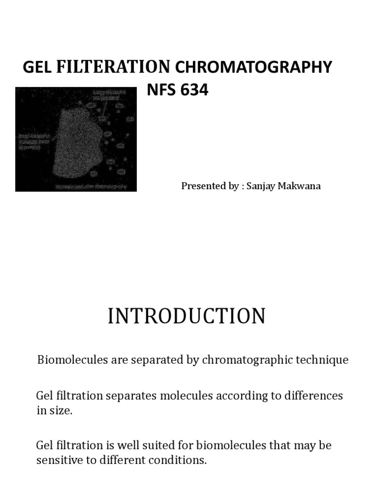 Gel Filtration Chromatography Guide | PDF | Chromatography | Unit ...