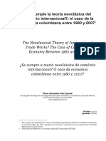 La teoría neoclásica del comercio internacional y el caso de Colombia entre 1980-2007