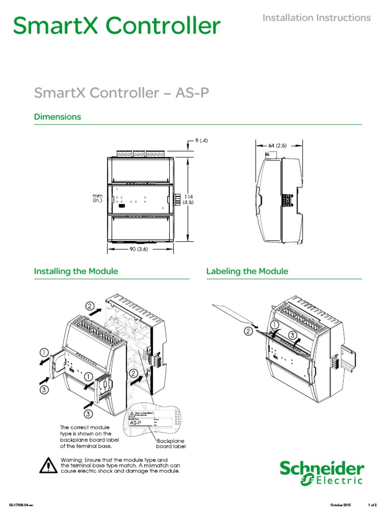 Smartx Controller As-P - Installation Instructions | PDF ...