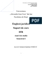 Suport de Curs Engleza Juridica - Anul I - Sem. I PDF