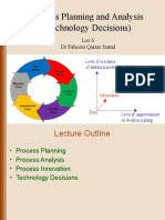 Lec 6, Process Planning and Analysis (Technology Decisions)