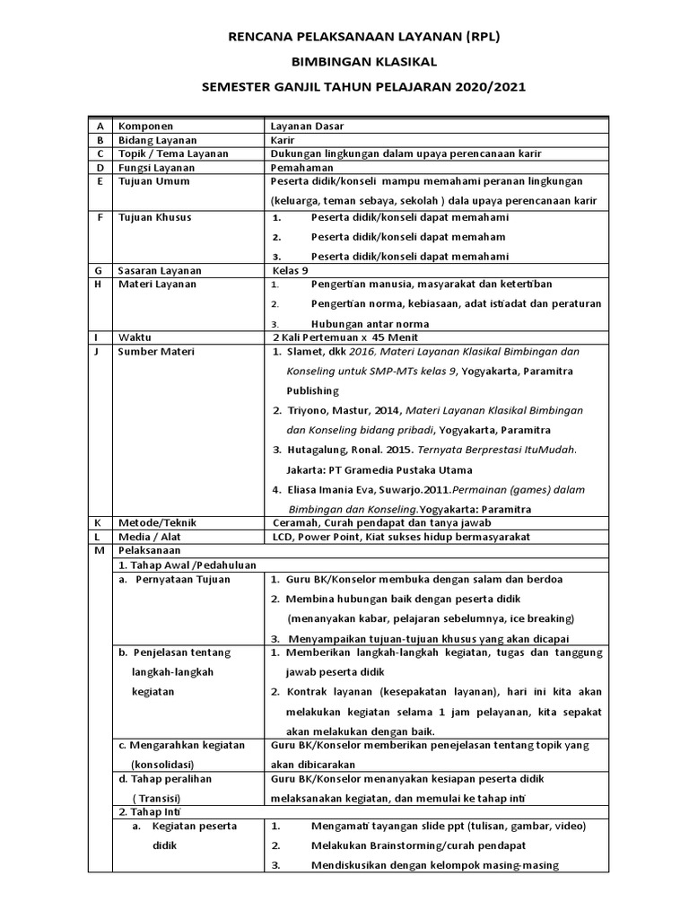 RPL-Perencanaan Masa Depan Dengan Konsep Aku | PDF | Karier & Perkembangan