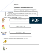 Prueba Diagnóstico 2º Básico Lenguaje y Com.