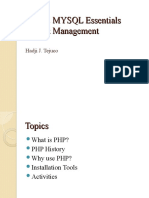 PHP & MYSQL Essentials Project Management