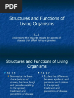 Version Structures and Functions of Living Organisms 8.L.1.1