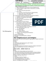 The Age of Enlightenment Chapter 17 Cornell Notes