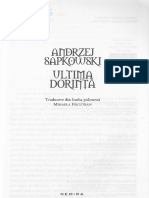 Ultima Dorinta. Prima Parte Din Seria Witcher - Andrzej Sapkowski PDF
