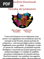 Desconforto emocional em períodos de isolamento