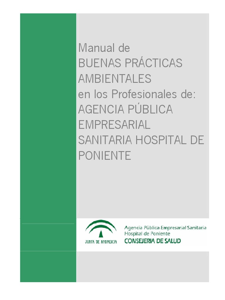 D16. Manual de Buenas Prácticas Ambientales en APESHP - Rev 0 | PDF ...