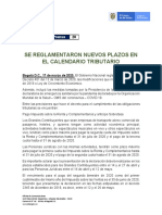 SE REGLAMENTARON NUEVOS PLAZOS EN EL CALENDARIO TRIBUTARIO - Cleaned PDF