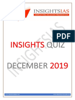Insights December 2019 Current Affairs Quiz Compilation PDF