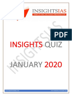 Insights January 2020 Current Affairs Quiz Compilation