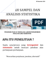 Jumlah Sampel Dan Analisis Statistika