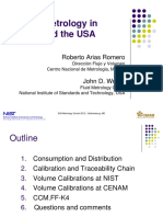 Volume Calibrations at NIST and CENAM