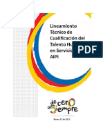 Lineamiento Cualificacion Talento Humano-Marzo 2013 - The Guidelines For Qualification of Human Talent