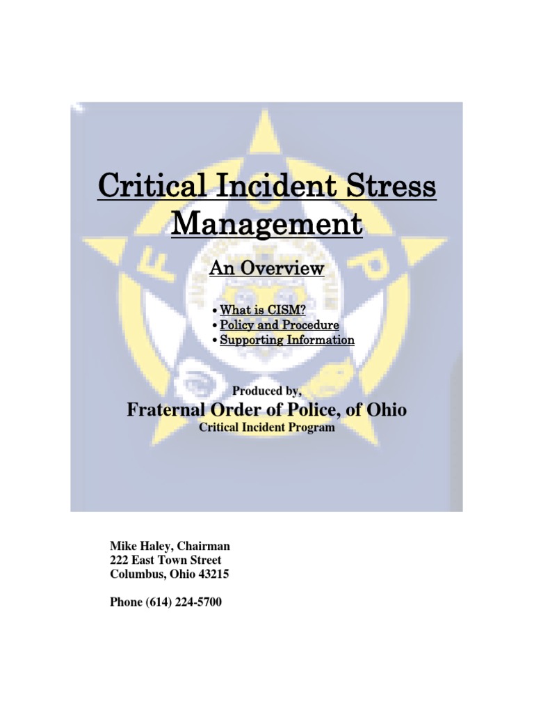Critical Incident Stress Management Guide | PDF | Psychological Trauma ...