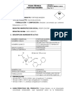 Ficha técnica Fortage Madera insecticida piretroide 2.5% Deltametrina