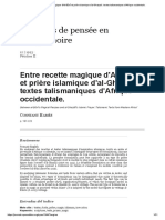 Entre Recette Magique d'Al-Bûnî Et Prière Islamique D'al-Ghazali - Textes Talismaniques D'afrique Occidentale - PDF