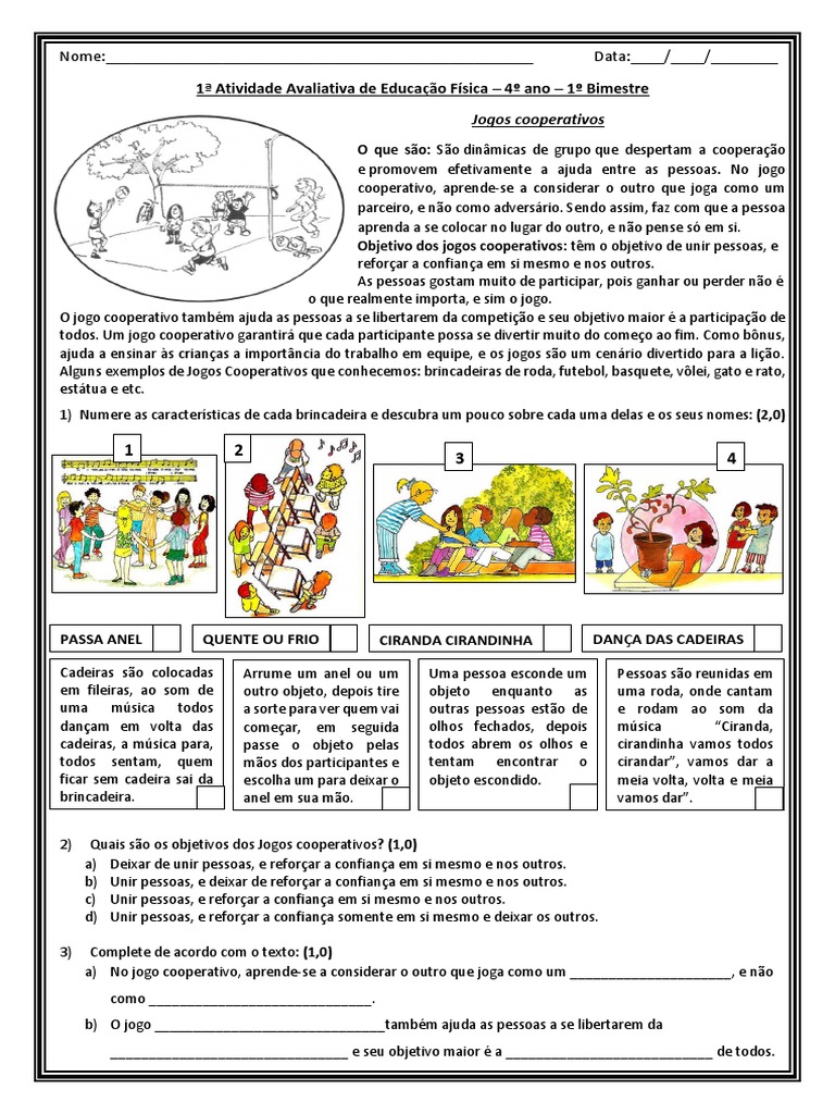 Jogos cooperativos para ensino de matemática