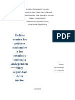 Delitos Contra Los Poderes Nacionales y de Los Estados y Contra La Independencia y Seguridad de La Nacion