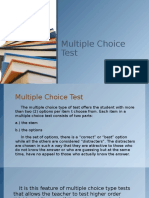 Multiple Choice Test PED 6