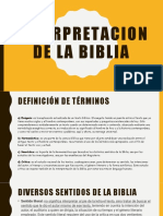 Interpretacion de La Biblia